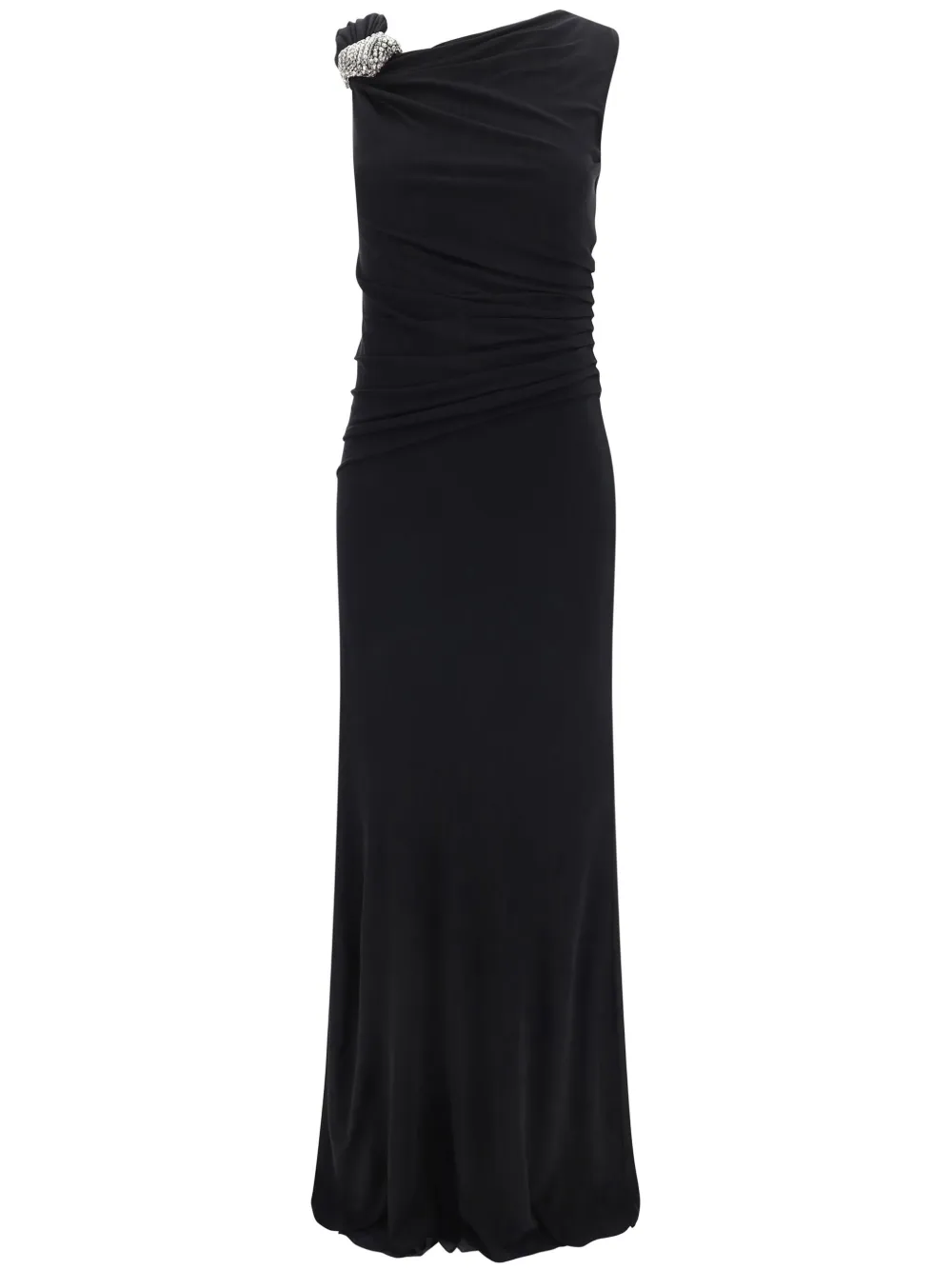Alexander McQueen crystal-knot asymmetric gown | Black | Image 1