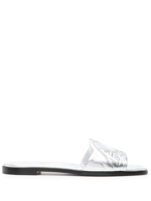 Alexander McQueen embossed-logo slides Women