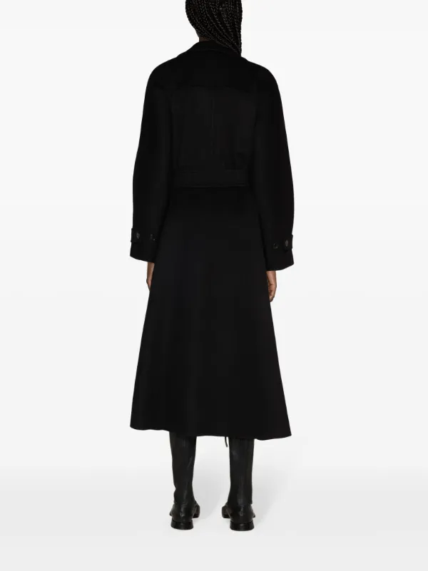 Max Mara Adda double-breasted Cashmere Coat | Black | FARFETCH