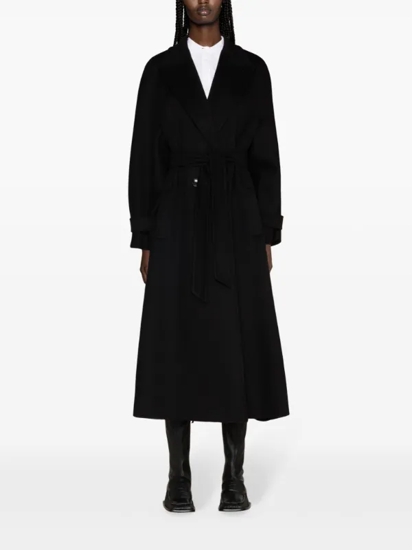 【関税&送料込】Max Mara Overcoat Max Mara Adda double-breasted Cashmere Coat | Black | FARFETCH
