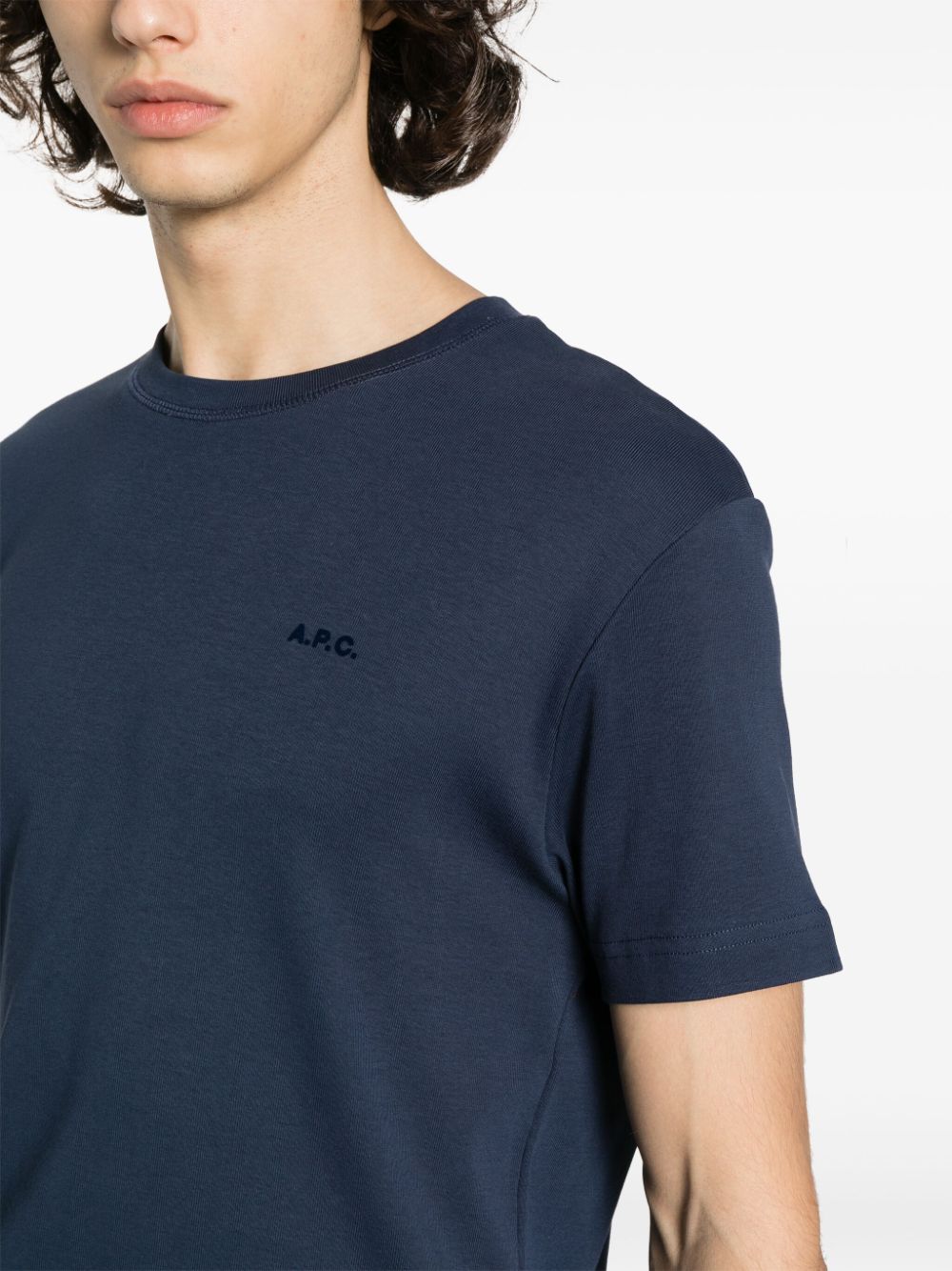 Shop Apc Lewis Cotton Shirt In Blue