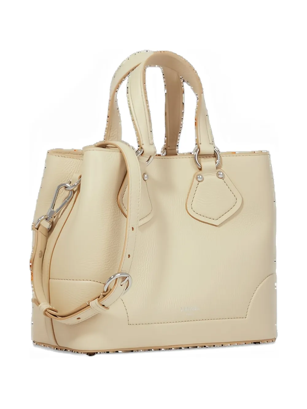 Lancel Small Neo Izy Leather Carryall Tote Bag In Neutral
