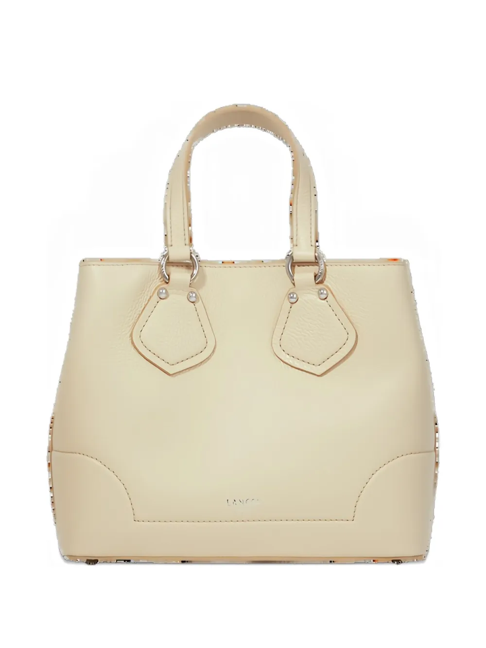 Lancel Small Neo Izy Leather Carryall Tote Bag In Neutral