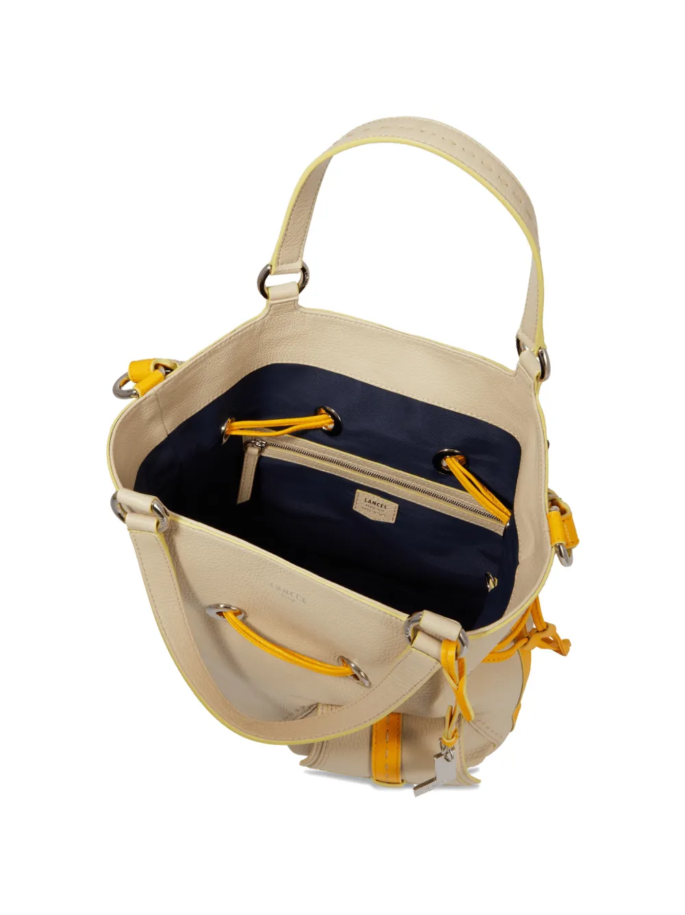 Lancel Bucket-tas met trekkoord Beige