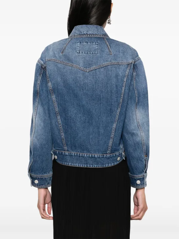 Alexander McQueen Cropped Denim Jacket | Blue | FARFETCH