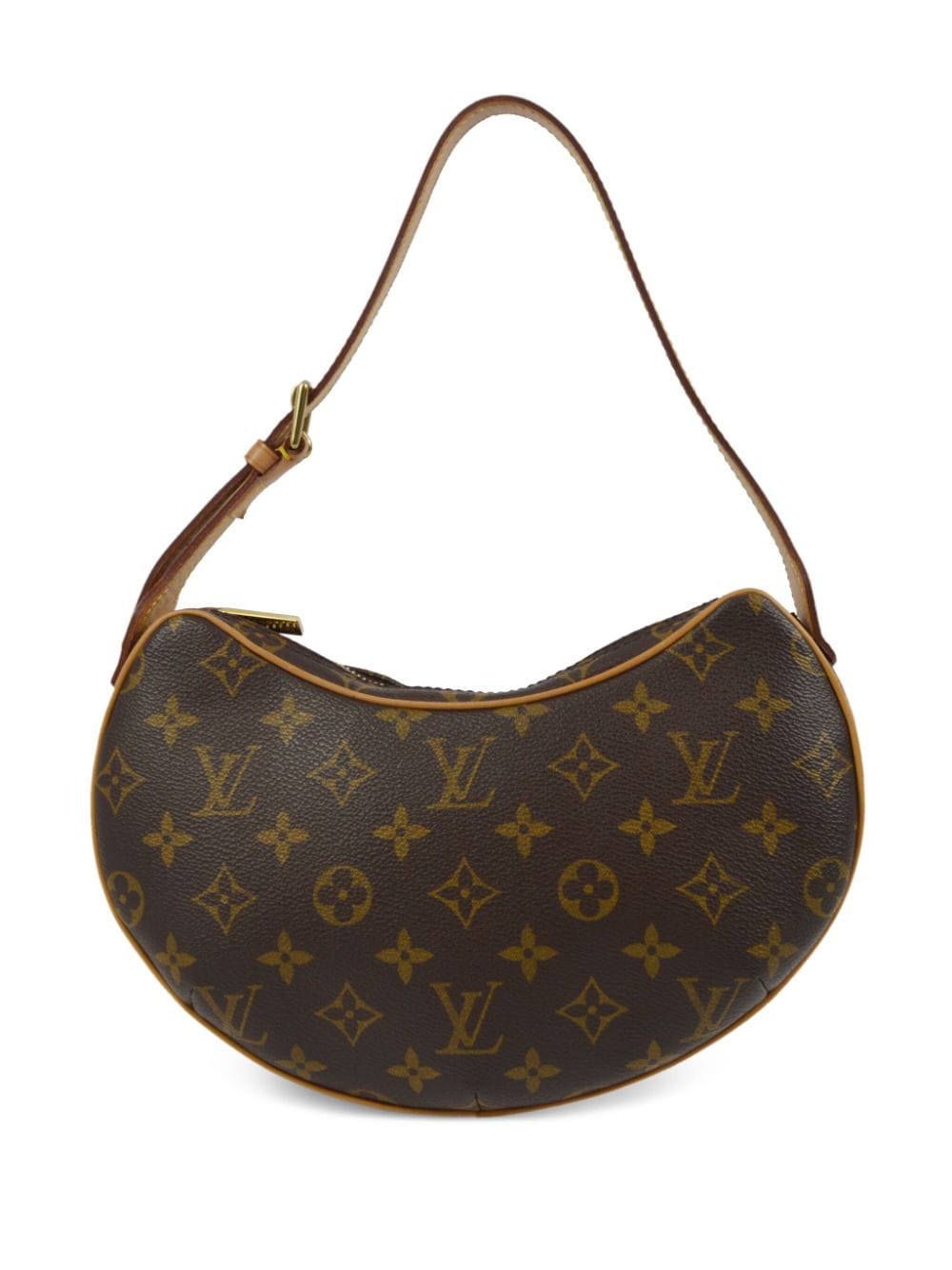Pre-owned Louis Vuitton 2002  Pochette Croissant Shoulder Bag In Brown