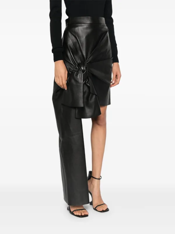 Alexander McQueen Draped Mini Skirt | Black | FARFETCH PT
