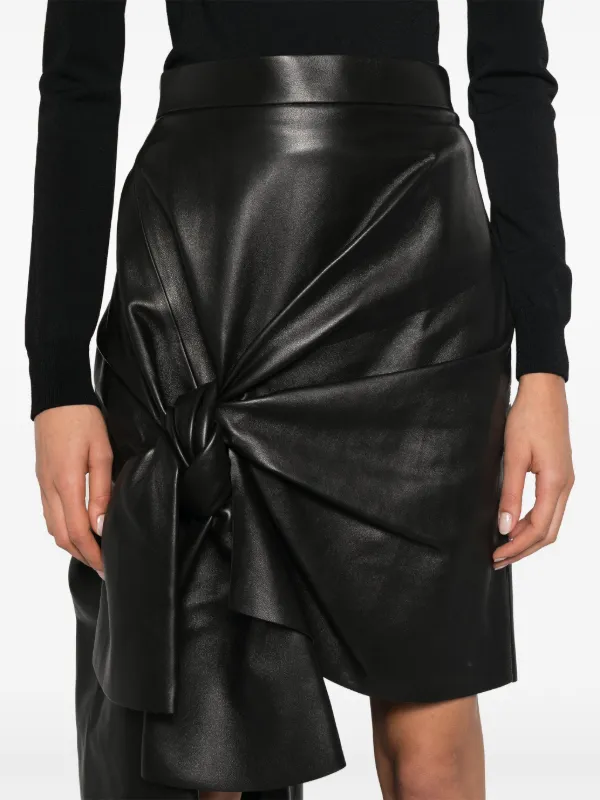 Alexander McQueen Draped Mini Skirt | Black | FARFETCH PT