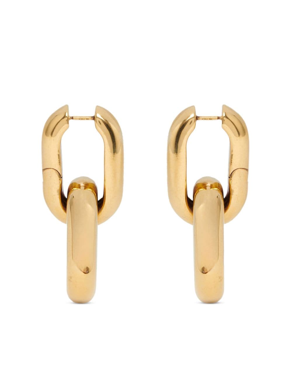 Shop Alexander Mcqueen Peak Oversize-chain Earrings In Gold