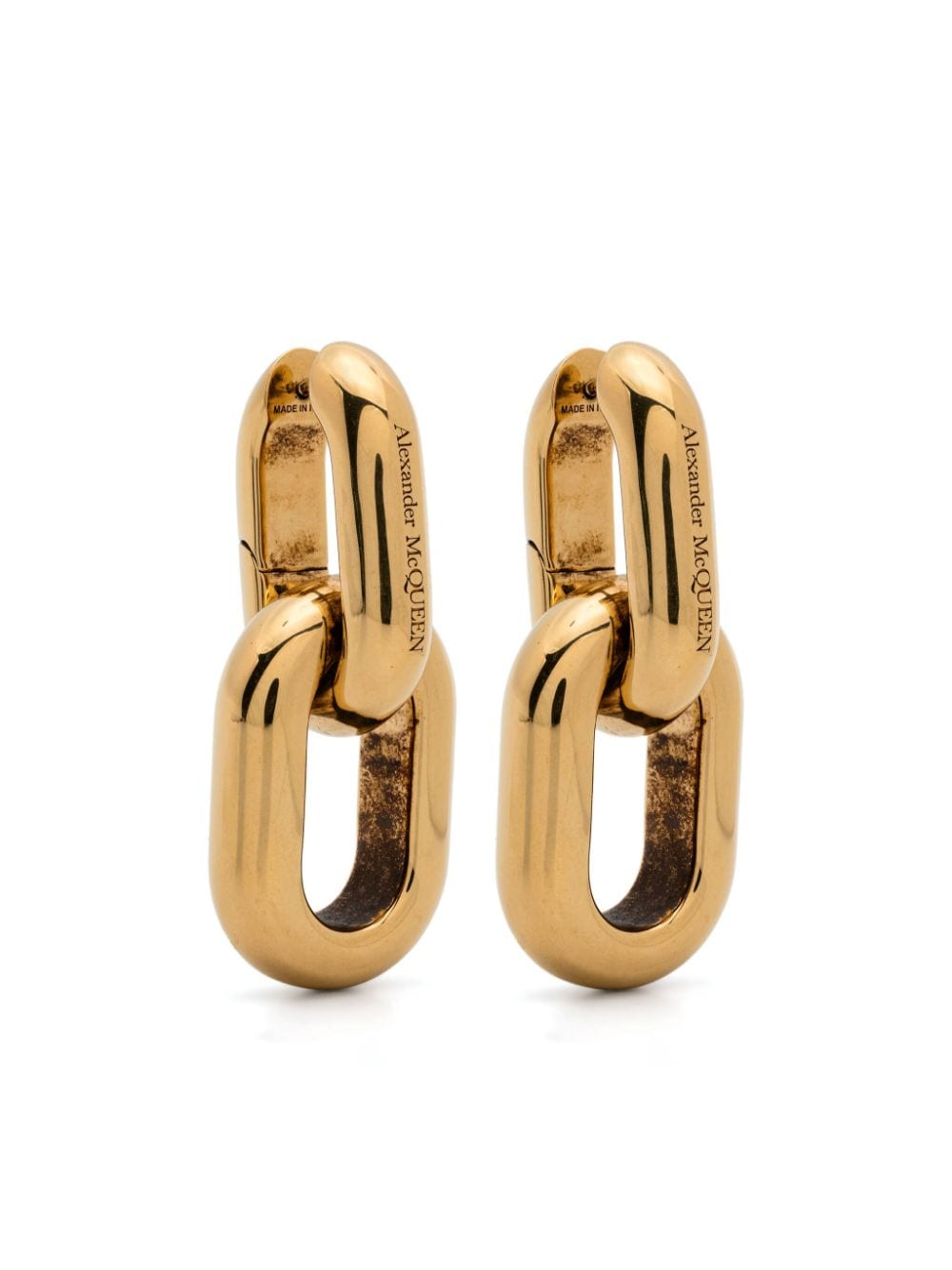 Alexander McQueen Peak chain earrings - Gold