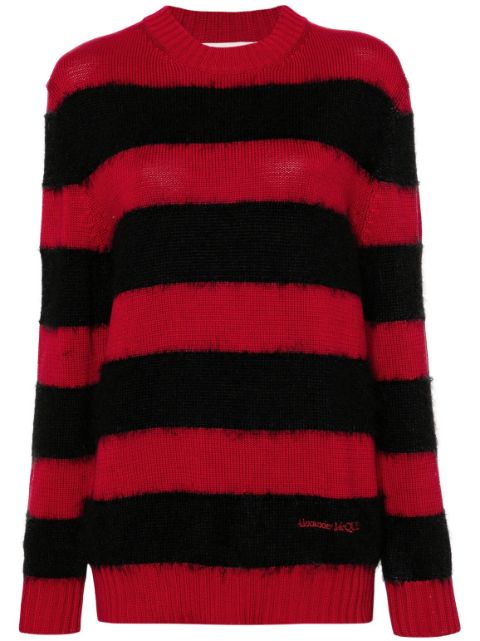 Alexander McQueen striped cotton jumper Women