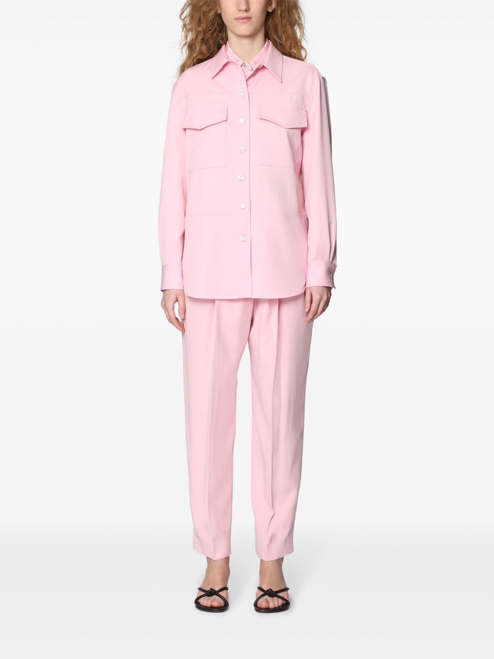 Alexander McQueen Military wool shirt - Pink