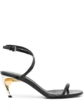 Alexander McQueen Armadillo 65mm leather sandals - Black