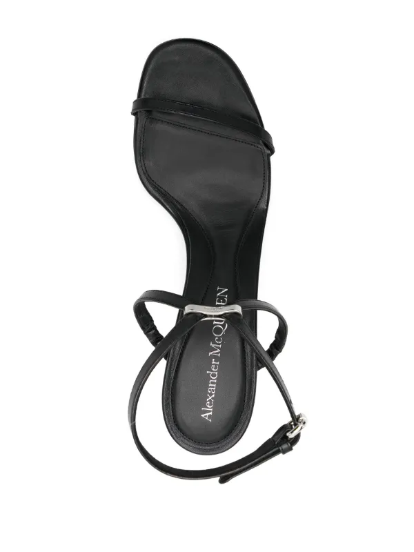 【関税込み】alexander mcqueen 'Armadillo' sandals Czarny Sandały na obcasie 'Armadillo' Alexander McQueen