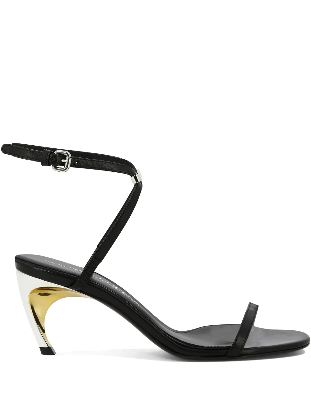 Alexander McQueen Armadillo 65mm leather sandals | Black | Image 1