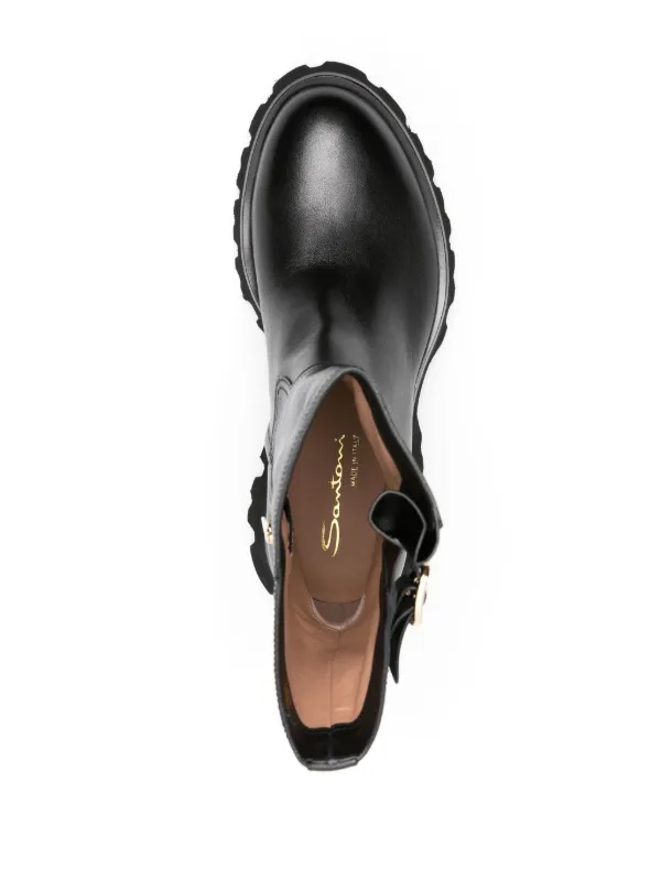 Santoni レザー アンクルブーツ | ブラック | FARFETCH JP