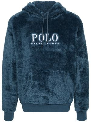 Buy Polo Ralph Lauren Grey Polo Bear Fleece Hoodie for Men in Qatar