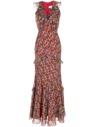 saloni orange dress Jacqui D Dress in Saffier Tangerine