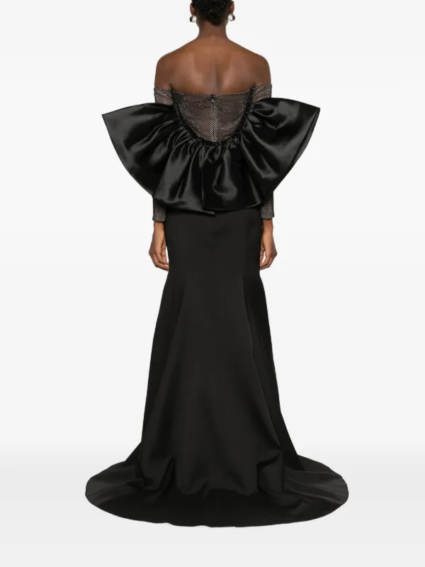 black satin fishtail dress Sexy Wedding Dress
