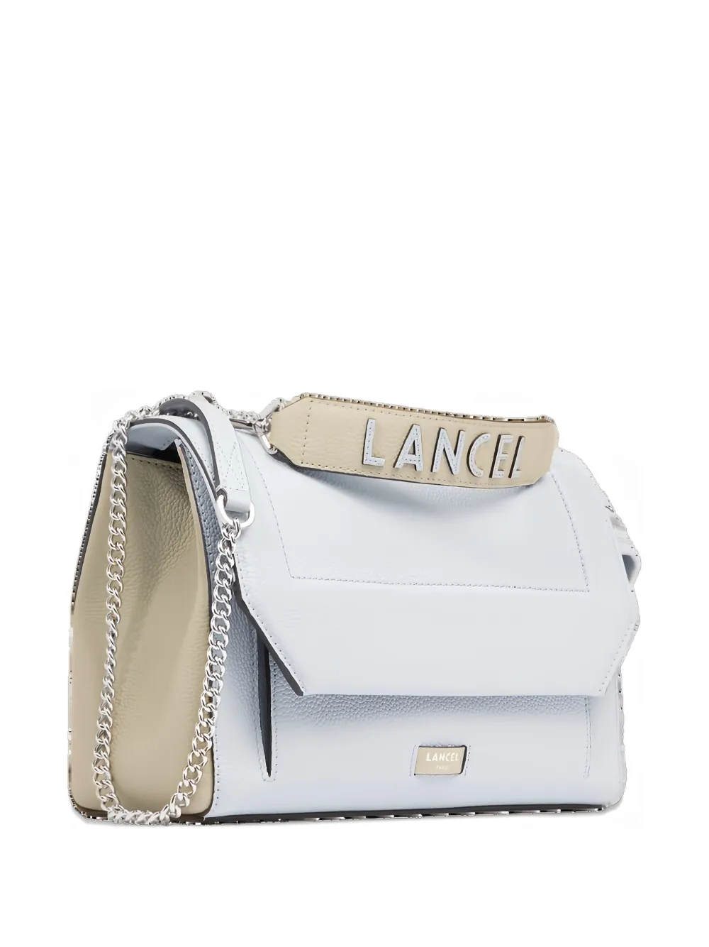 Lancel Medium Ninon Flap Leather Tote Bag In Blue