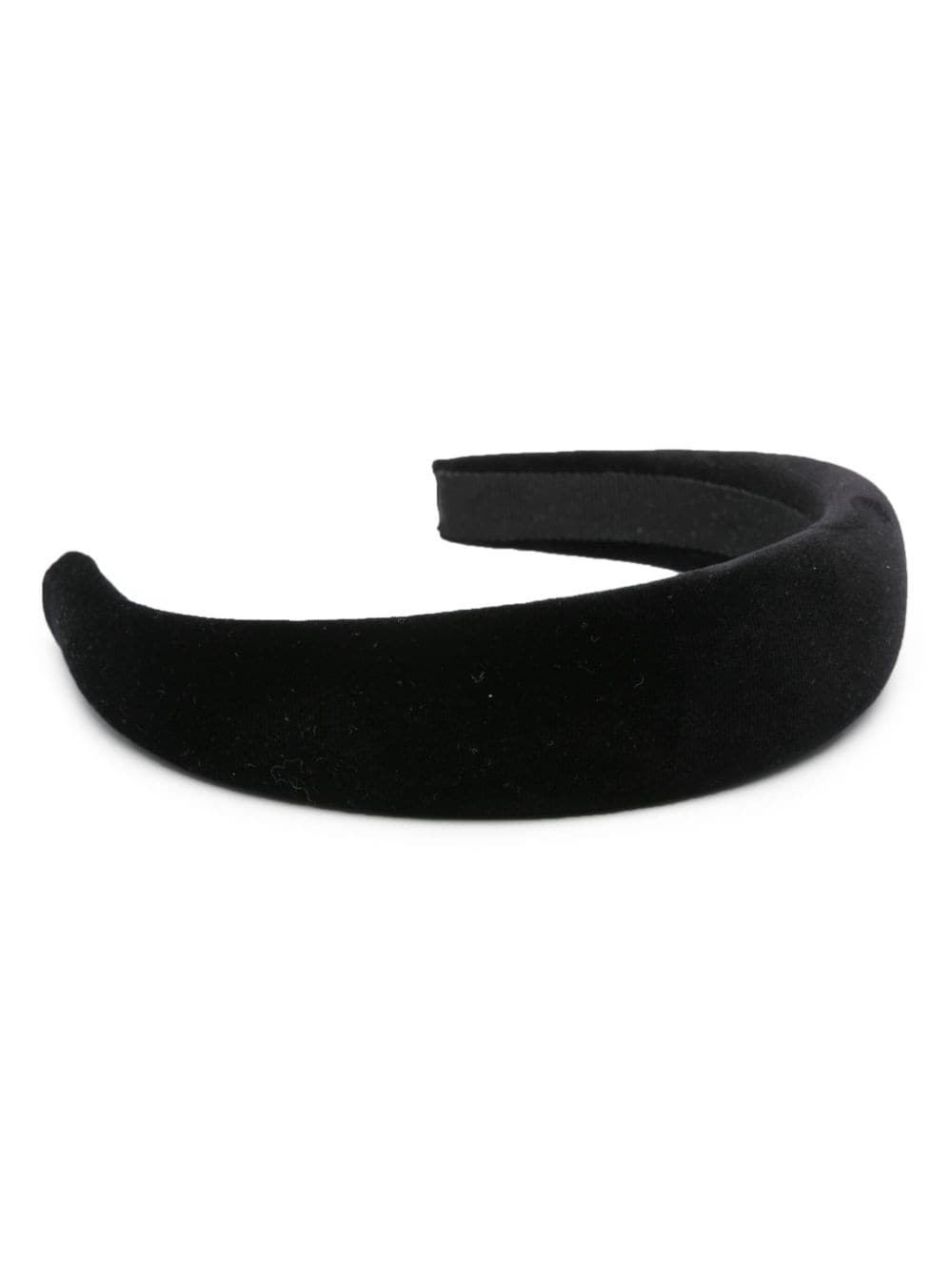 Miu Miu Haarband met logoplakkaat - Zwart