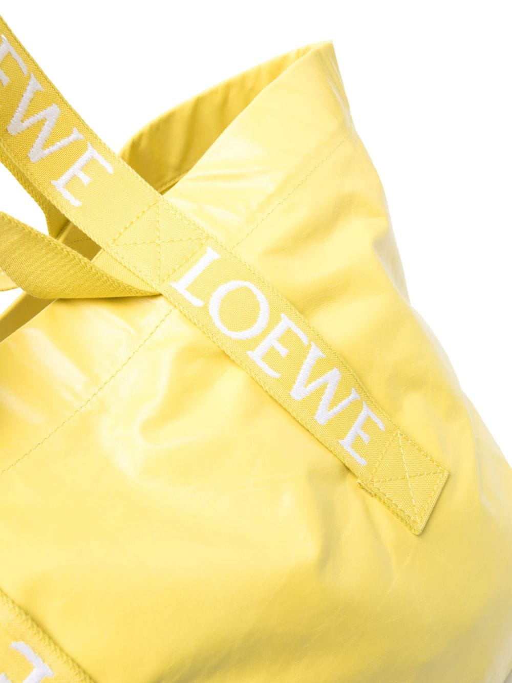 Shop Loewe Fold Shopper Tote Bag In Yellow