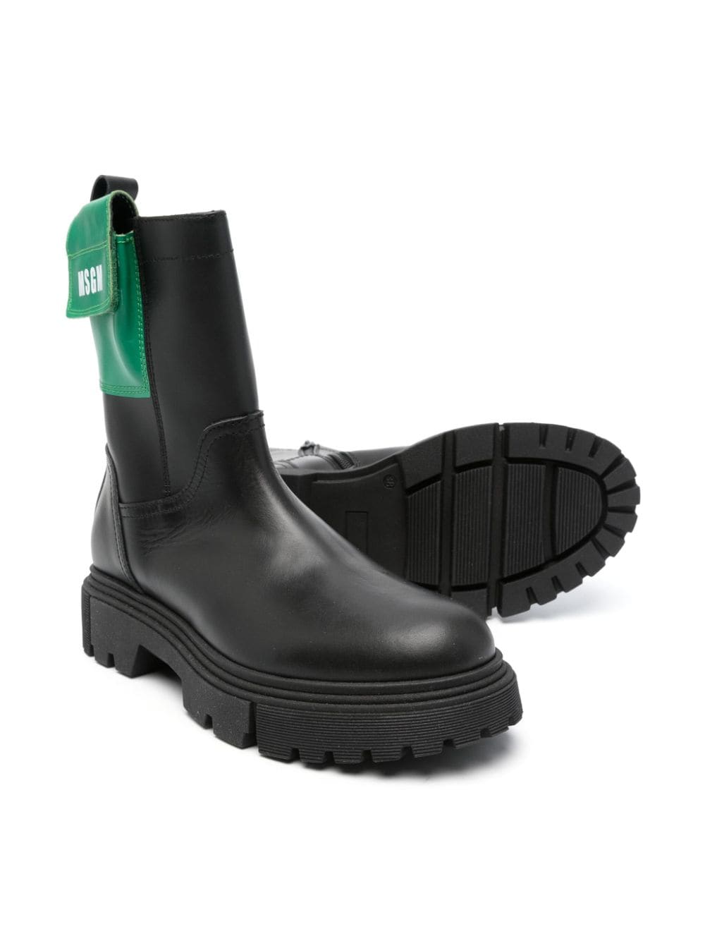 Image 2 of MSGM Kids side-pocket leather boots