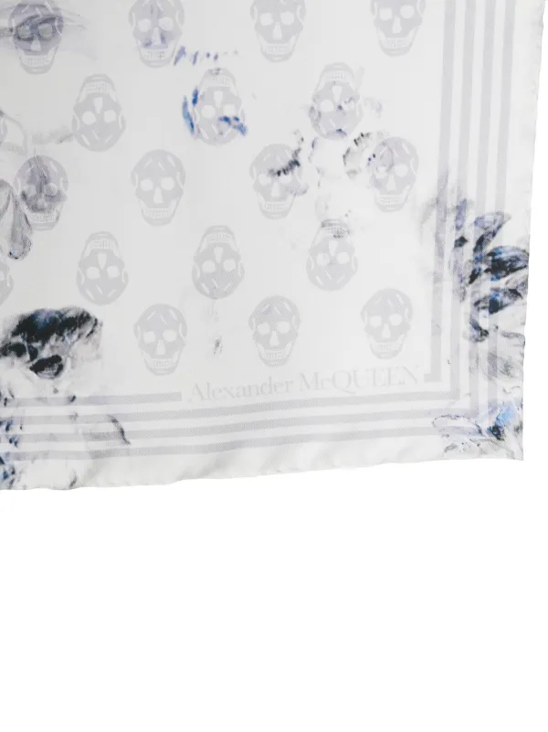 Alexander McQueen Chiaroscuro Biker Scarf | White | FARFETCH BH