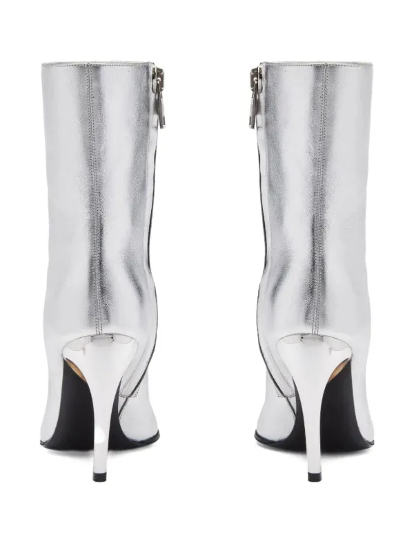 Alexander McQueen Armadillo 95mm Leather Ankle Boots