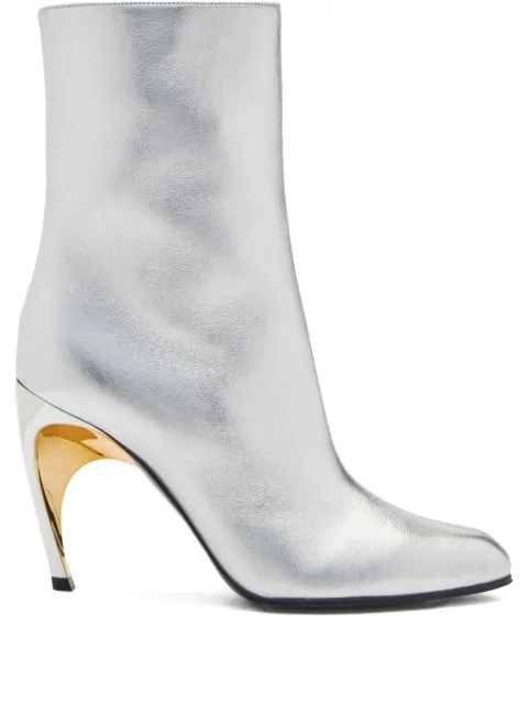 Alexander McQueen Armadillo 95mm leather ankle boots