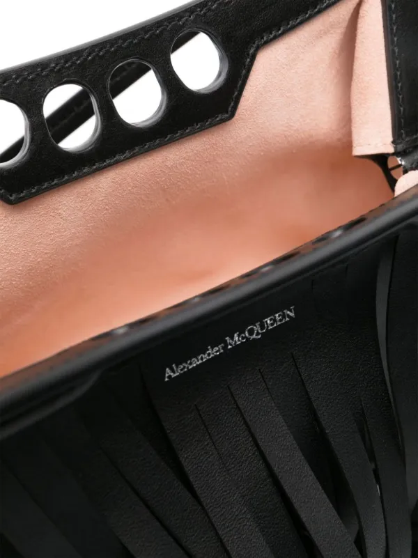 VIP【関税込み・送料無料】Alexander Mcqueen Mini Peak Bag Alexander McQueen Mini The Peak Fringes Bag | Black | FARFETCH