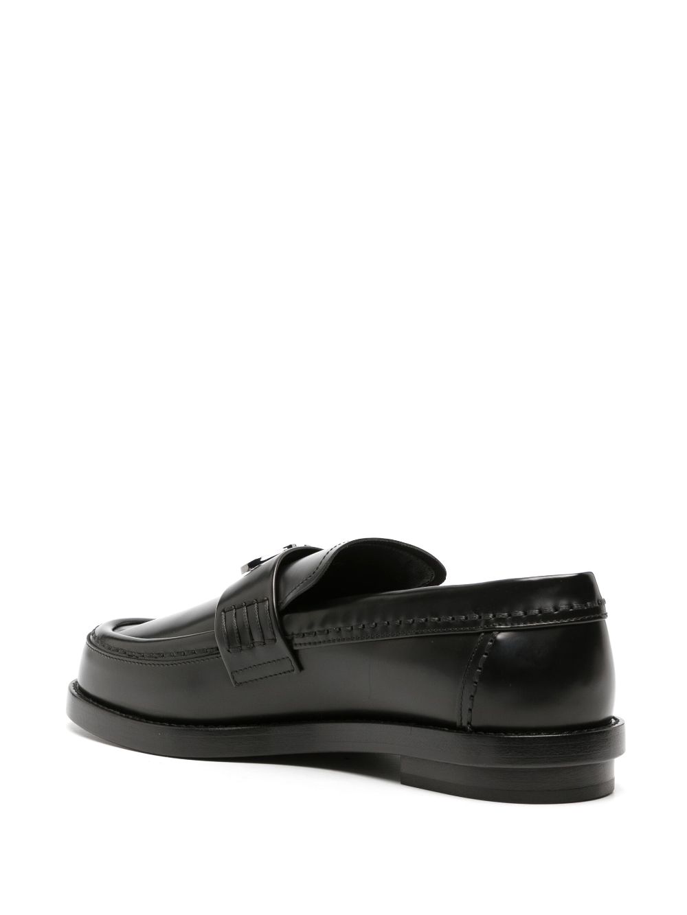 Alexander McQueen Seal-plaque leather loafers Women