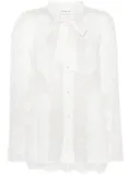 P.A.R.O.S.H. semi-sheer lace shirt - White