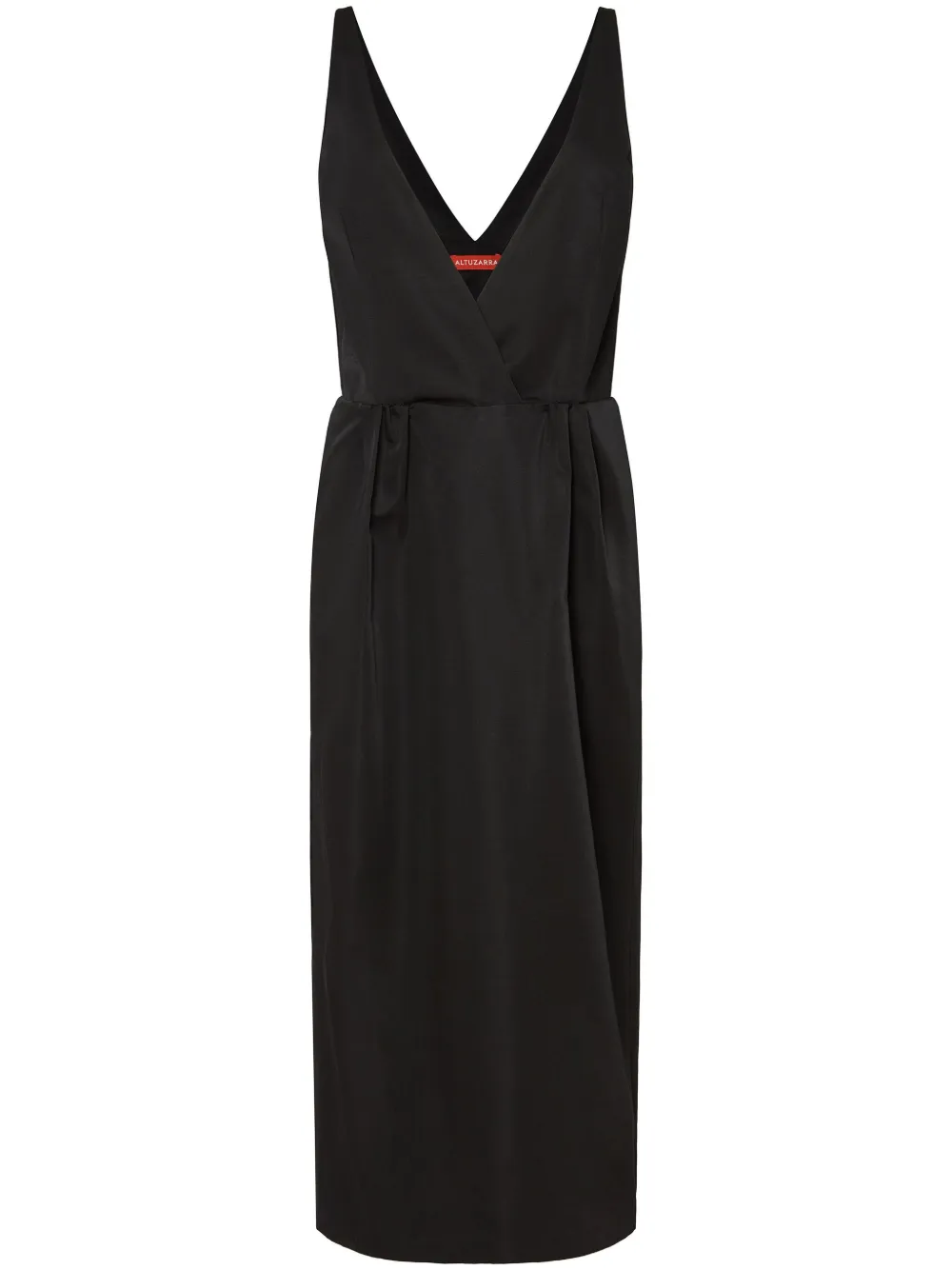 Shop Altuzarra Anouk V-neck Midi Dress In Black