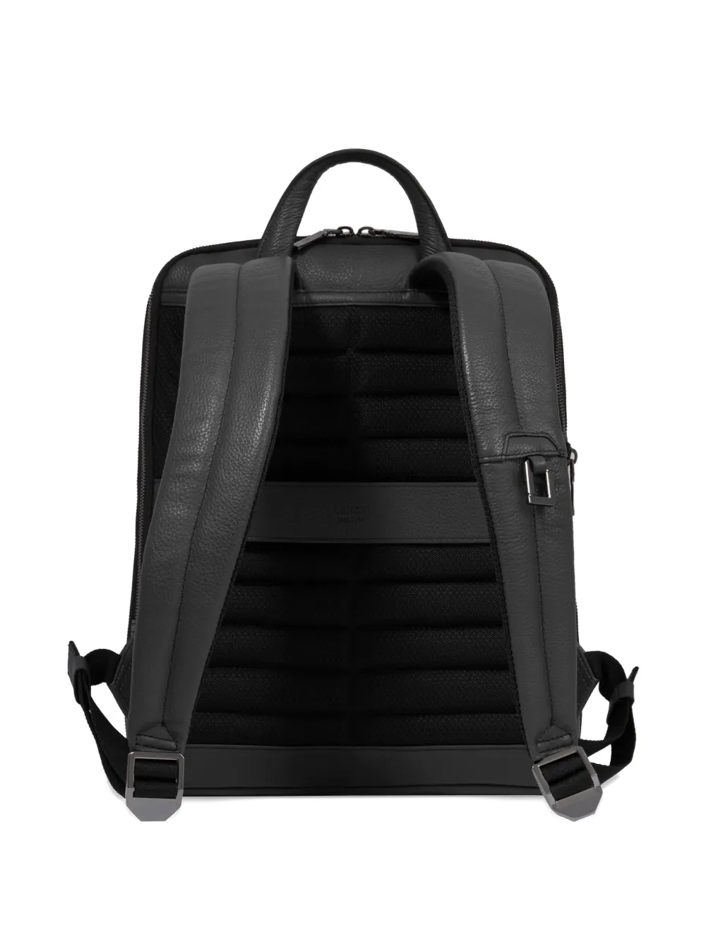 Lancel Come leren uitbreidbare rugzak - Zwart