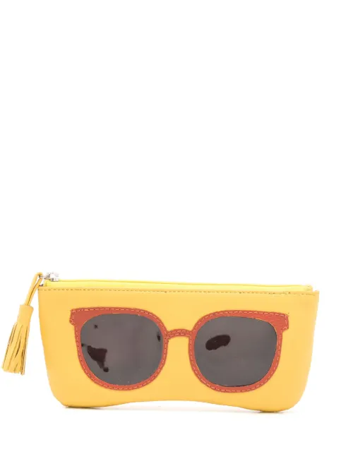 Étui en cuir à imprimé lunettes - Sarah Chofakian - Modalova