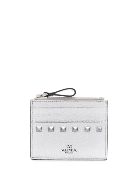 Valentino Garavani Porta-cartões Rockstud metálico