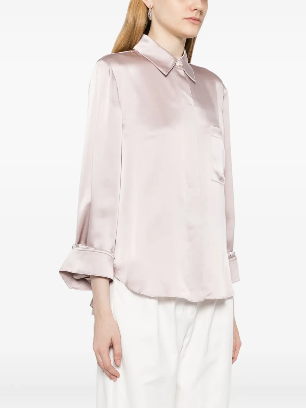 TWP Boyfriend silksatin Shirt Farfetch