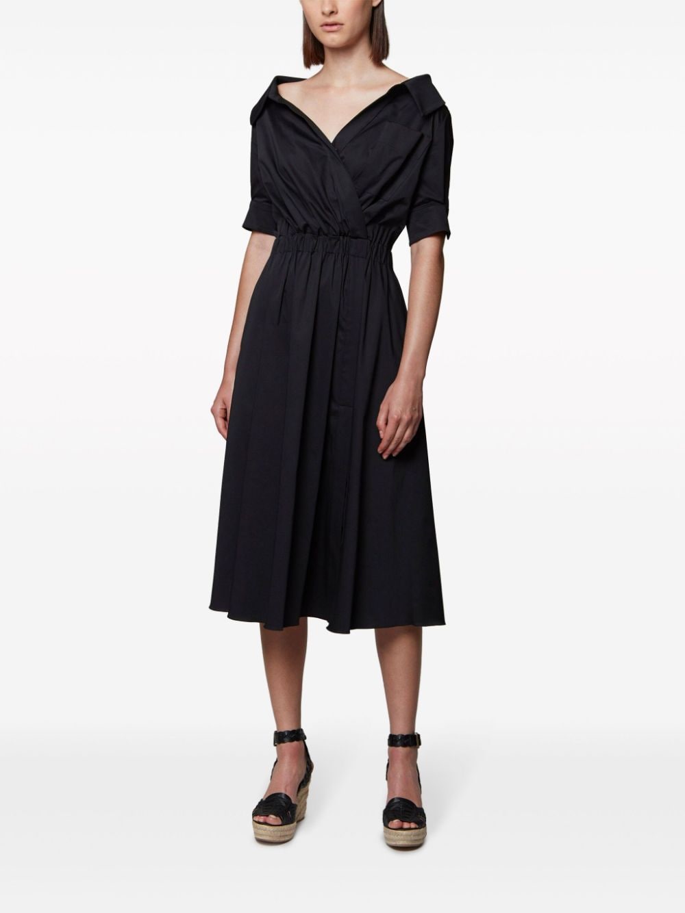 Shop Altuzarra Lydia V-neck Dress In Black