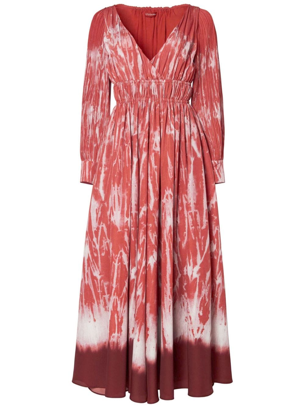 Shop Altuzarra Kathleen Tie Dye-print Midi Dress In Red