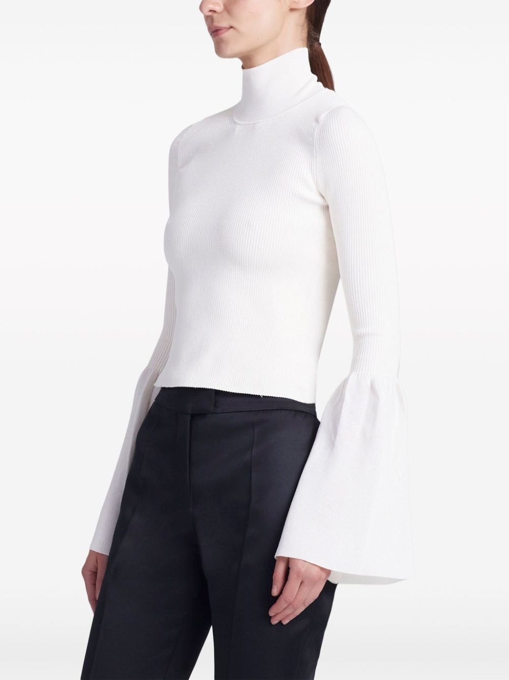 Shop Altuzarra Dana Flared-cuffs Top In White