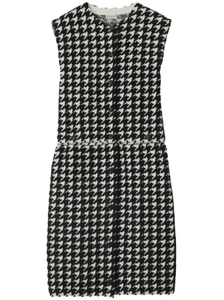 ルミニョン Houndstooth fur knit top ブラック Fran Top ~ Black Knit with Faux Fur – Show Me Your Mumu