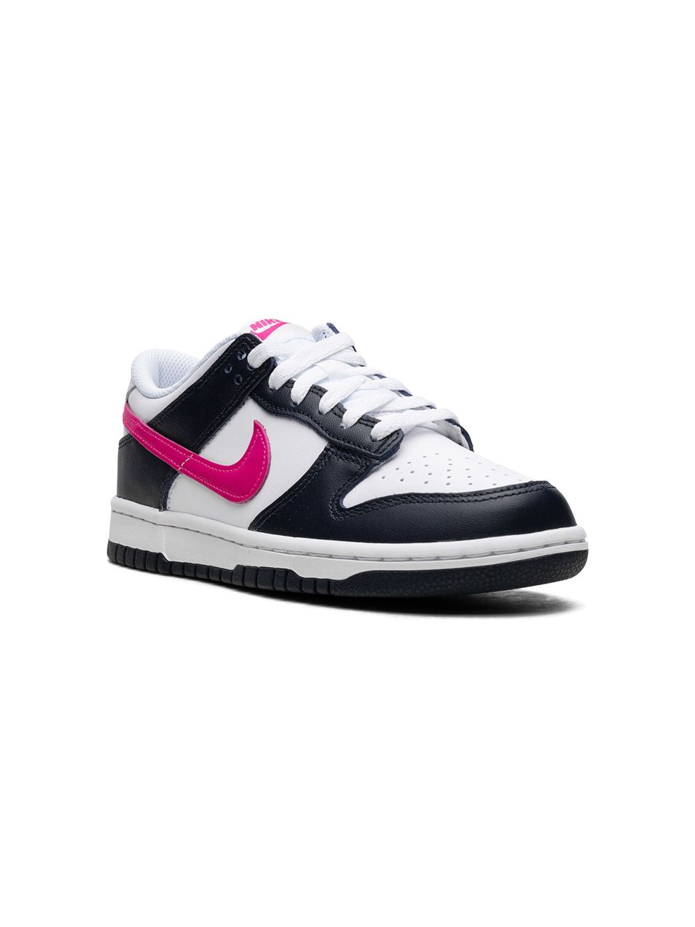 Shop Nike Dunk Low "fierce Pink" Sneakers In Black