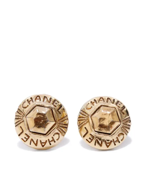 CHANEL Pre-Owned 1980s button clip-on earrings