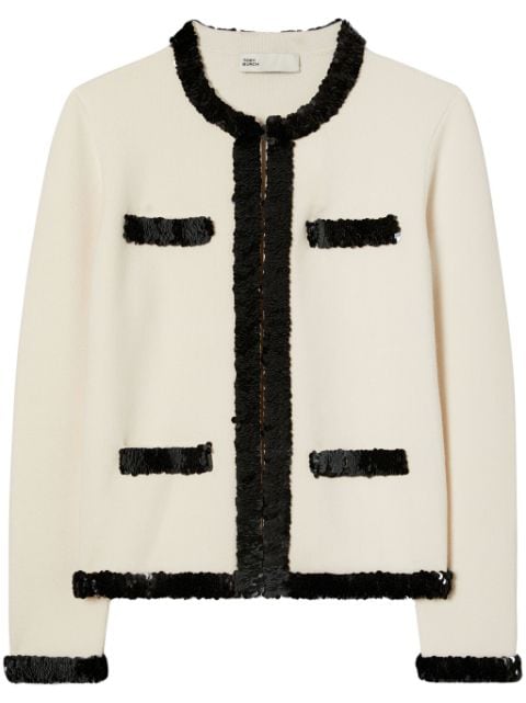 Tory Burch Kendra sequin-embellished cardigan