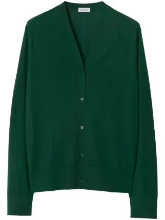 【R889】 Burberrys スイングトップ サイズLL カーキ 深緑 Burberry fine-knit Wool Cardigan | Green | FARFETCH