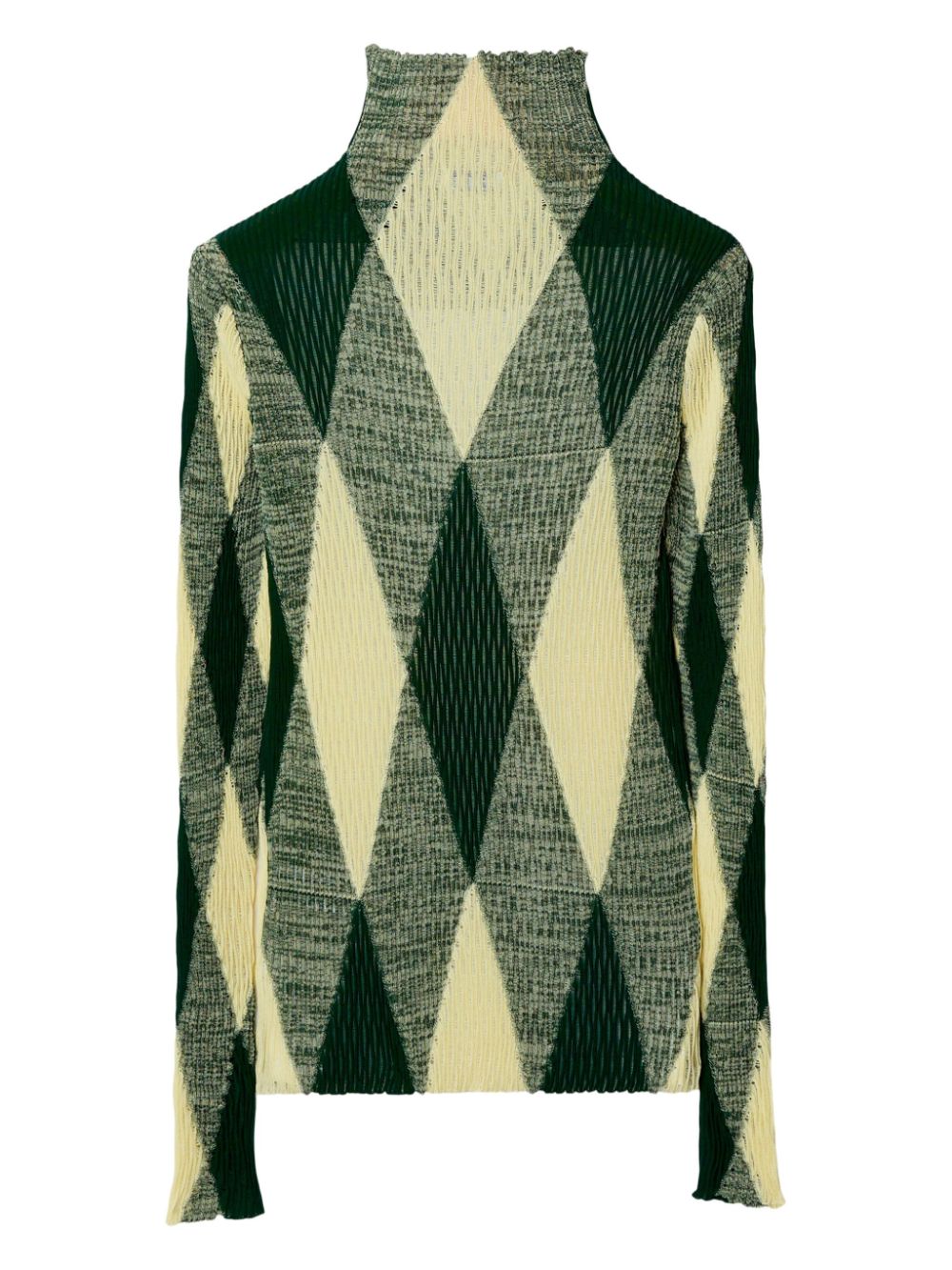 Burberry argyle-knit high-neck jumper Women