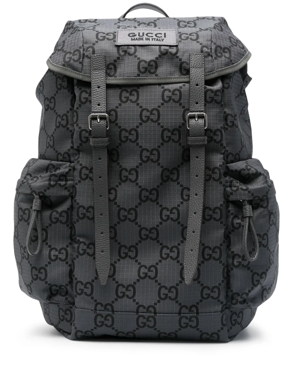 Black and grey gucci backpack sale