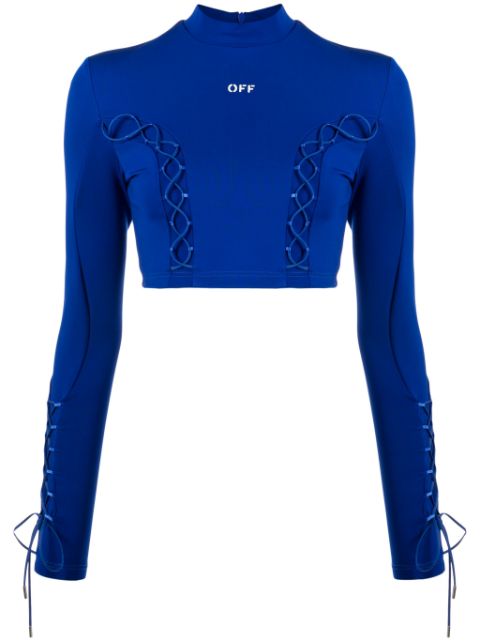 Off-White lace-up crop top Women