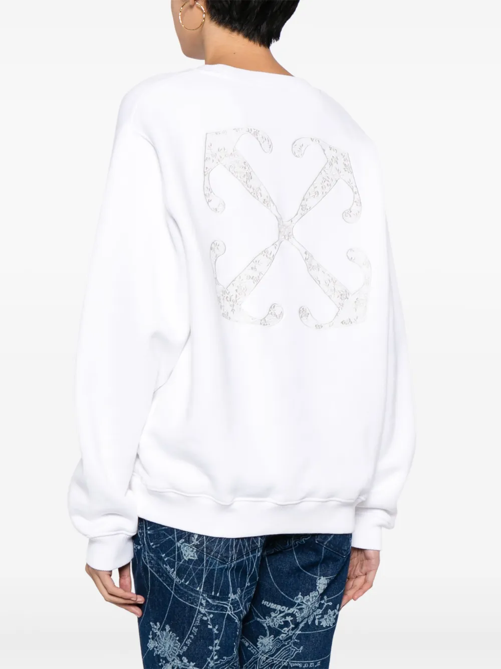 Off-White Sweater met Arrows print Wit